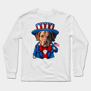 Fourth of July Chesapeake Bay Retriever Long Sleeve T-Shirt